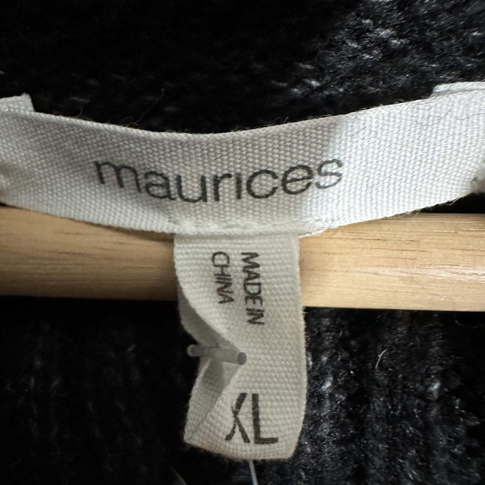 Nwt Maurice's Women's Xl Fair Isle Sweater Dress Black Fuzzy — image 6 of 8